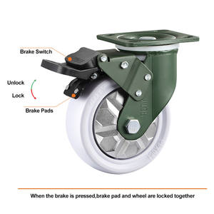 YTOP Doppel kugellager schwenkbar Festes Hochleistungs-Nachlauf-Kunststoff-Pp-Rad - Product Image 4