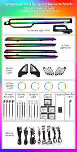 ไฟตกแต่งภายในรถยนต์ Icarsin 64 สี สำหรับ Honda <span class=keywords><strong>CRV</strong></span> CR-V รุ่นที่ 6 ปี 2023+ อุปกรณ์เสริมสำหรับการอัพเกรดไฟภายใน - Product Image 2