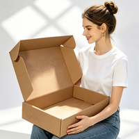 Caja de Embalaje Grande Moderna con Asa y Cierre Magnético, Fabricada con Cartón Corrugado Tipo E, Materiales Reciclados Ecológicos y Logotipo Personalizado