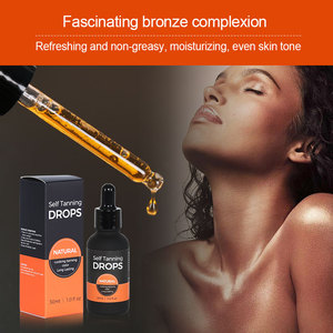Gouttes autobronzantes pour le visage à marque privée, sérum autobronzant avec acide hyaluronique, autobronzant progressif sans soleil pour une peau éclatante, gouttes bronzantes - Product Image 4