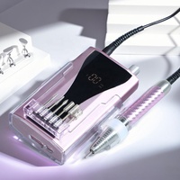 Professionnel Rechargeable 40000 tr/min Brushless Nail Drill Portable Électrique E File Acrylique Gel Grinder Outils avec 6 Bits