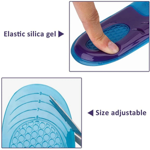 Wholesale <b>Silicone</b> Shoes Insoles Plantar Fasciitis Arch Support Orthopedic Insole for Feet Comfort Non Shoe <b>Pads</b> Size - Product Image 3