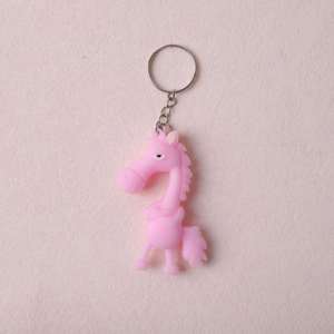 New Year of the Horse Keychain 3d Horse Shaped Keychain Ornament Lucky <b>Mascot</b> Cool Black Horse PVC Doll - Product Image 4