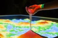 Table magique intérieure/extérieure interactive 3D de sable et d'eau AR Oasis Mini table de sable d'art cinétique avec sable en mouvement pour l'école