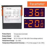 Versión mejorada STC1000 Controlador de temperatura digital Termostato Termorregulador Sensor Calefacción Refrigeración LED Relé de control de temperatura