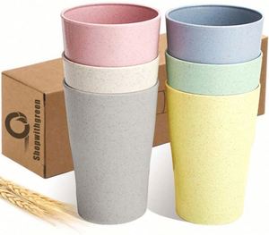 Tazas Irrompibles de 6 Piezas para Té, Chocolate, Jugo, Taza de Café Personalizada de Paja de Trigo, Juego de Tazas Biodegradables - Product Image 1