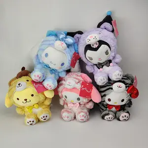 Trendy 8 Inch Sanrioo KT Melody Kuromi Plush Dolls Anime Figure Cartoon Character Plush Toys Kids Gifts