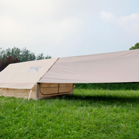 Tente de camping gonflable Air Glamping 4 saisons Oxford Cabine Imperméable >3000mm Coupe-vent Ouverture automatique rapide Khaki