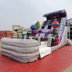 Château gonflable d'extérieur pour enfants de qualité commerciale, avec toboggan aquatique 3D sur le thème de l'astronaute et du surf spatial - Product Image 4