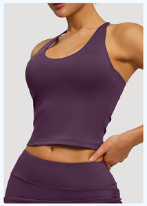 Débardeur de yoga personnalisé respirant et doux, couleur unie, avec emplacement pour logo avant - Product Image 5
