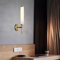 Lampu dinding kamar tidur desainer sederhana Nordic Modern lampu dinding marmer mewah untuk Hotel samping tempat tidur vila ruang tamu aplikasi makan