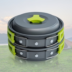 <span class=keywords><strong>Set</strong></span> da Cucina Portatile per Campeggio con Pentola, Stoviglie e Borsa Portaoggetti per Escursionismo, Backpacking e Viaggi all'Aperto - Product Image 1