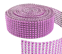 Ruban en acrylique élégant avec strass et diamants pour décorations de gâteaux de mariage, anniversaires, baby showers et événements festifs