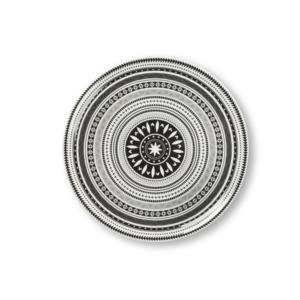 Juego de 6 Platos de Porcelana para Pizza con Diseño Étnico Excelsa Digital Printing, 31x31x2cm, Aptos para Lavavajillas, Vajilla para Fiestas - Product Image 1