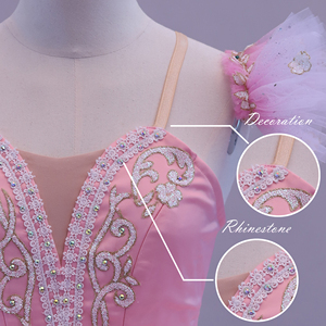T0167 <span class=keywords><strong>Tutu</strong></span> de ballerine en satin dégradé <span class=keywords><strong>rose</strong></span> pêche, fabrication en usine, <span class=keywords><strong>pas</strong></span> <span class=keywords><strong>cher</strong></span>, plateau - Product Image 3