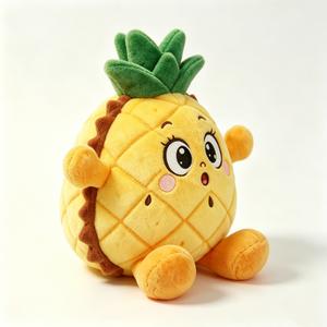 Peluche de Piña Personalizado, Juguete de Peluche Suave con Cara Sorprendida, 31cm-50cm, Unisex para Niños de 2 a 4 Años - Product Image 3