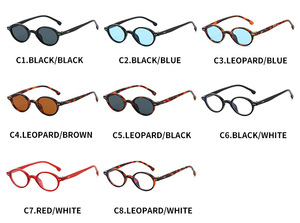 Óculos de Sol Redondos Pequenos <span class=keywords><strong>2026</strong></span> Nova Moda com Armação em Policarbonato UV400 XY6239 OEM ODM Óculos Modernos para Streetwear - Product Image 2