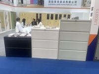 Archivador Lateral de Acero Moderno y Resistente con 4 Cajones y Cerradura para Almacenamiento en Escuelas, Talleres y Oficinas