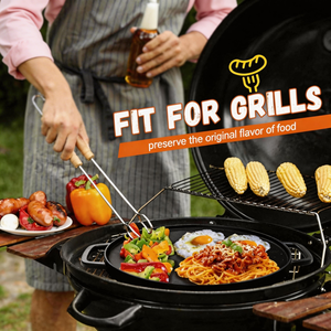 Plaque de cuisson réversible en fonte de haute qualité de 12 pouces, plaque de grill double face avec poignées <span class=keywords><strong>pour</strong></span> cuisinière à <span class=keywords><strong>induction</strong></span> - Product Image 1