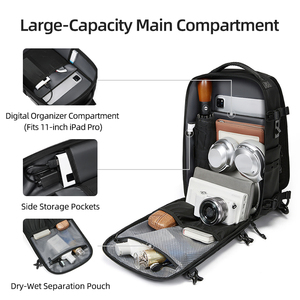 กระเป๋าคาดลำตัวแบบกันน้ำคุณภาพสูงจากอ็อกซ์ฟอร์ด พร้อมพอร์ตชาร์จ USB กระเป๋าหลายช่องสำหรับผู้ชาย - Product Image 5