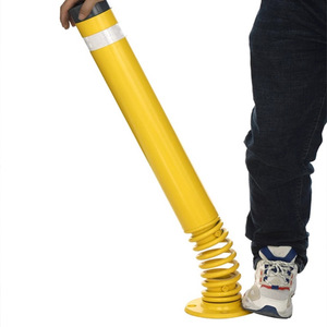 Barrera de Tráfico Elástica de Plástico para Montaje en Suelo, Tipo Cono Delgado, 89x800mm, IP65 - Product Image 1