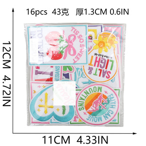 Parches Bordados de Fe, Adhesivos Decorativos <span class=keywords><strong>para</strong></span> Ropa, Letras de Amor, Bordado a Máquina, Sellos, Cruces, Termoadhesivos - Product Image 2