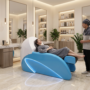 Cama de lavado de cabello totalmente automática, silla de lavado de cabello con masaje corporal completo para uso en salones, máquina de limpieza capilar - Product Image 1