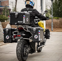 Boîte triple en alliage d'aluminium GSADV pour moto, compatible avec plusieurs modèles, étanche et durable
