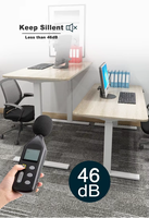 Bureau debout électrique moderne à double moteur avec bureau Table d'ordinateur à 4 pieds à mémoire USB Mobilier de bureau pour immeuble de bureaux