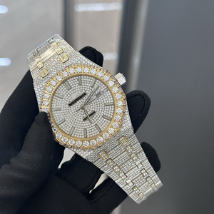 Luxe gegraveerde LOGO handgemaakte volledig beïnvloede diamanten hiphop automatische mechanische horloges VVS D-kleur Moissanite horloges - Product Image 3