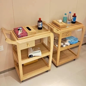 ชุดเฟอร์นิเจอร์สำหรับช่างทำผมแบบถอดประกอบได้ รถเข็นเก็บของสีทองสำหรับร้านเสริมสวย ปี 2025 - Product Image 3