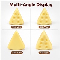 Jouet anti-stress à presser en forme de triangle de fromage simulé à récupération lente