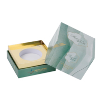 Boîte cadeau de luxe en carton rigide gaufré, recyclable, au design épuré, pour crème visage, crème contour des yeux et nettoyant facial, avec doublure en éponge et emballage coloré