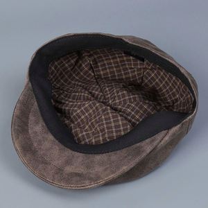 หมวกเบเร่ต์หนังกลับสไตล์อังกฤษย้อนยุคสำหรับผู้ชายและผู้หญิง แฟชั่นทันสมัย สไตล์ลำลอง รุ่นใหม่ล่าสุด - Product Image 4