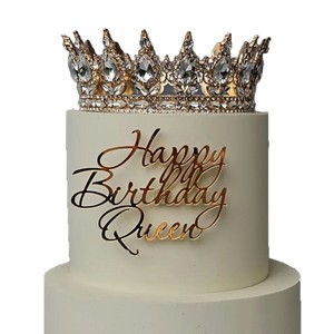 Décoration de gâteau en acrylique « Miel et Douceur » Joyeux Anniversaire Princesse, épaisseur 1,3 mm, largeur 9 cm, accessoire pour gâteau d'anniversaire - Product Image 3