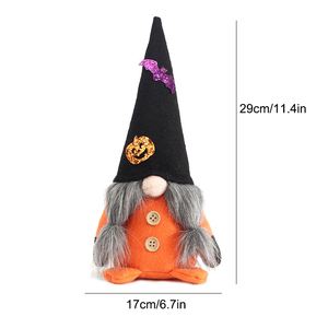Décorations d'Halloween : Figurine de Sorcière, Poupée Vieil Homme Sans Visage, Figurine Gandalf en Tissu de Soie Style Européen - Product Image 6