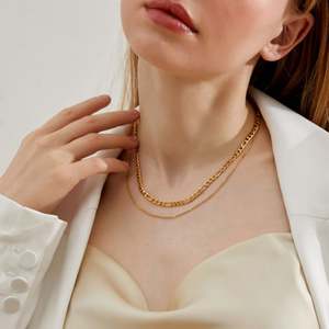 Tendencias 2025: Collares Modernos y Exclusivos de Acero Inoxidable 316L con Baño de Oro Real de 18k, Resistentes al Agua y al Deslustre, para Mujer - Product Image 2