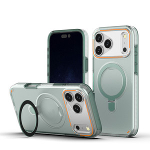 Coque de téléphone antichoc 2-en-1 TPU+PC avec support magnétique à 360 degrés pour iPhone 17 Pro Max 17 Air - Product Image 1