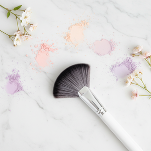 Juego de 5 Brochas de Maquillaje Profesionales para Rostro con Cerdas de Lana Artificial <span class=keywords><strong>y</strong></span> Mango Inyectado, Estilos Difuminador, Abanico <span class=keywords><strong>y</strong></span> Plano, Venta al por Mayor - Product Image 3