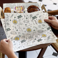 Papier d'emballage alimentaire en aluminium imperméable et résistant à la graisse, de qualité supérieure, à usage unique, conçu sur mesure pour l'emballage des aliments frits
