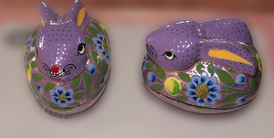 Boîtes en forme de lapin en papier mâché du cachemire de haute qualité parfait souvenir de décor à la maison de Pâques - Product Image 6