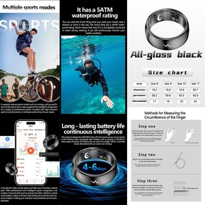 Vanssa Smartring Nhà Máy Thiết Kế Ban Đầu Vring-5 Công Nghệ Cao Hoạt Động Ngủ Heart Rate ECG Theo Dõi Sức Khỏe Thông Minh Vòng Vring-5 - Product Image 6