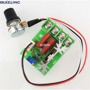 Controlador de velocidad de tiristores de 2000W, motor de <span class=keywords><strong>220V</strong></span>, módulo de regulación de temperatura de <span class=keywords><strong>luz</strong></span> de voltaje de alta potencia, potenciómetro externo - Product Image 2