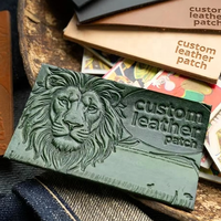 Écussons en cuir véritable et étiquettes en cuir véritable, de qualité supérieure, vintage, avec logo de marque personnalisé, gaufrés en 3D et découpés au laser, lavables, pour jeans, chapeaux et sacs