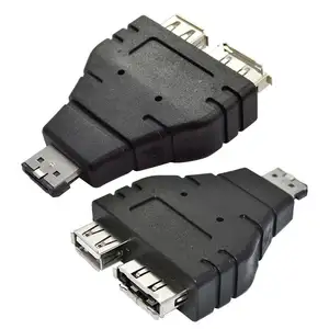 Poder eSATA para eSATA USB Combo Splitter Conector Adaptador Conversor Porta Dupla