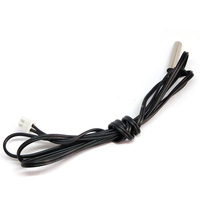 Sensor Suhu Termistor NTC 1M, Kabel Probe Tahan Air 10K 1% 3950 Hitam