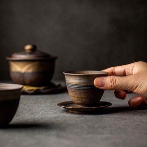 LUWU Ceramic Teacups Chinese Tea Cup Drinkware - Product Image 3