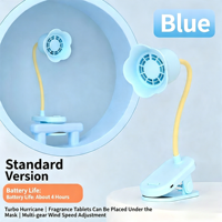 Ventilateur de poussette OEM avec fonction diffuseur d'arômes, 1200 mAh, ventilateur à clipser pour poussette, lit, bureau, forme de carillon, ventilateur mignon pour enfants
