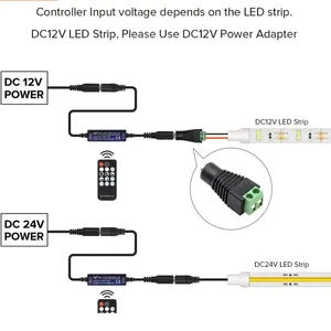 Télécommande RF 14/17/21/28 touches Mini LED couleur unique/double couleur/RGB/RGBW/RGBCCT Contrôleur pour bande lumineuse LED