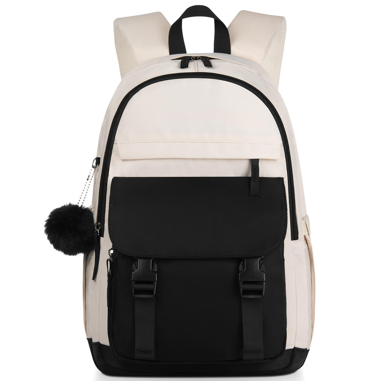 สีดำและสีเบจ